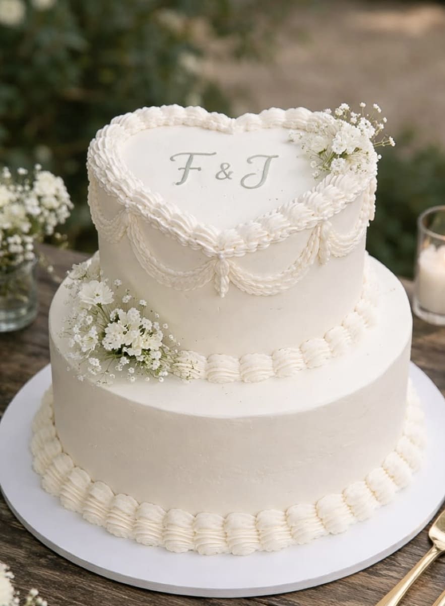 Weedding cake 2 étages 35-40 parts