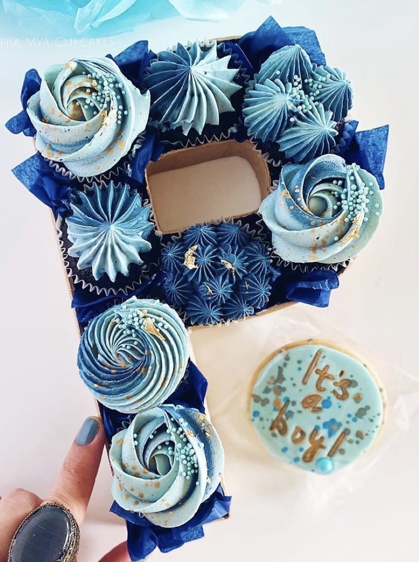 Letter cupcakes