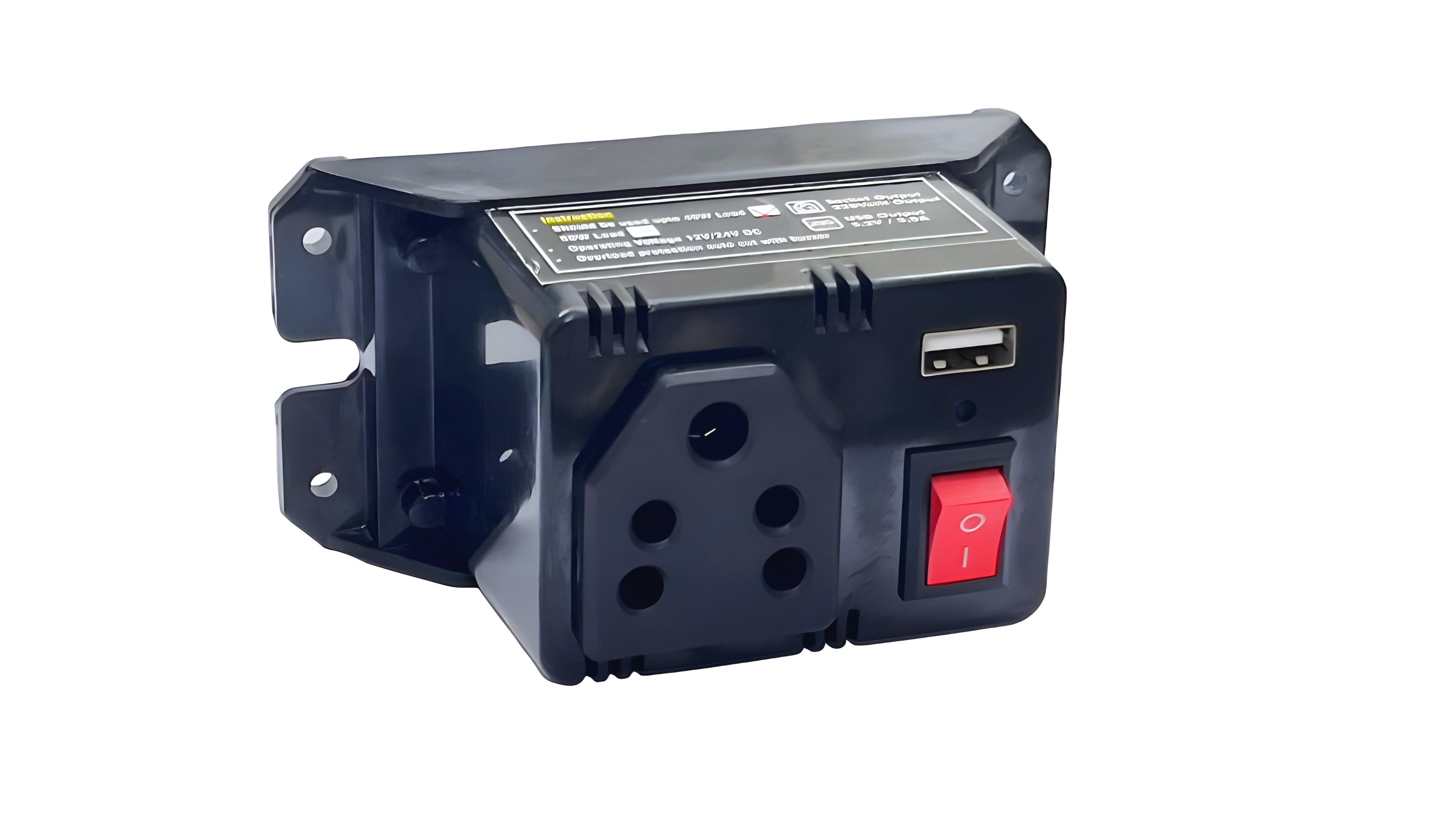 YASH AUTO ELECTRICALS Micro Converter DC to AC 12/24V to 220 V with Single Socket -Black (60W)
