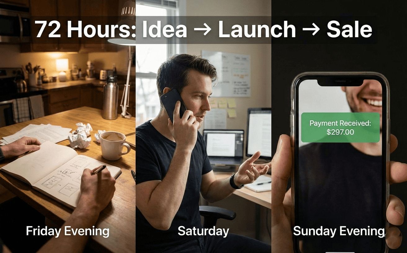 The Weekend Business Launch: From Idea to First Sale in 72 Hours