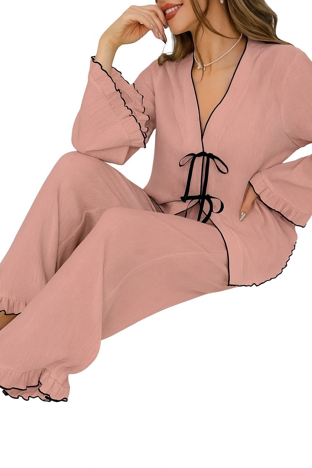 Luxury lounge wear set thumbnail 2