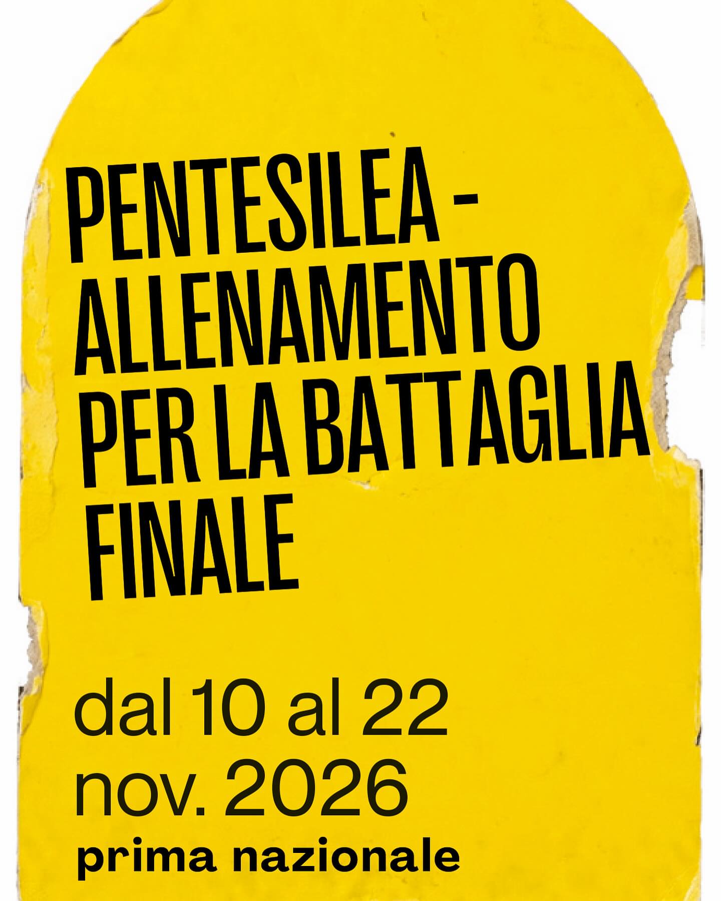 Pentesilea - Allenamento per la battaglia finale — teatro — Teatro Biondo