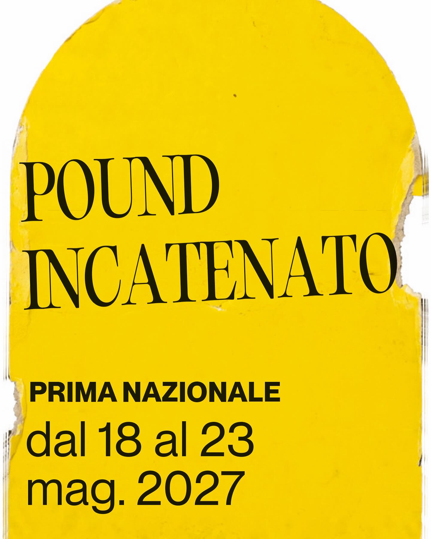 Pound incatenato — teatro — TEATRO BIONDO