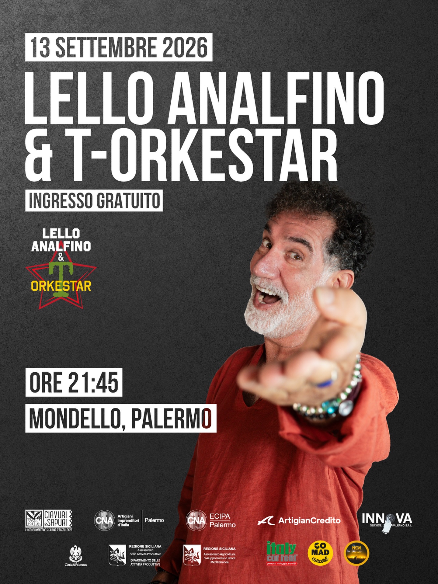 Ciavuri e Sapuri Fest - Concerto di Lello Analfino & T-Orkestar — musica — Varie location