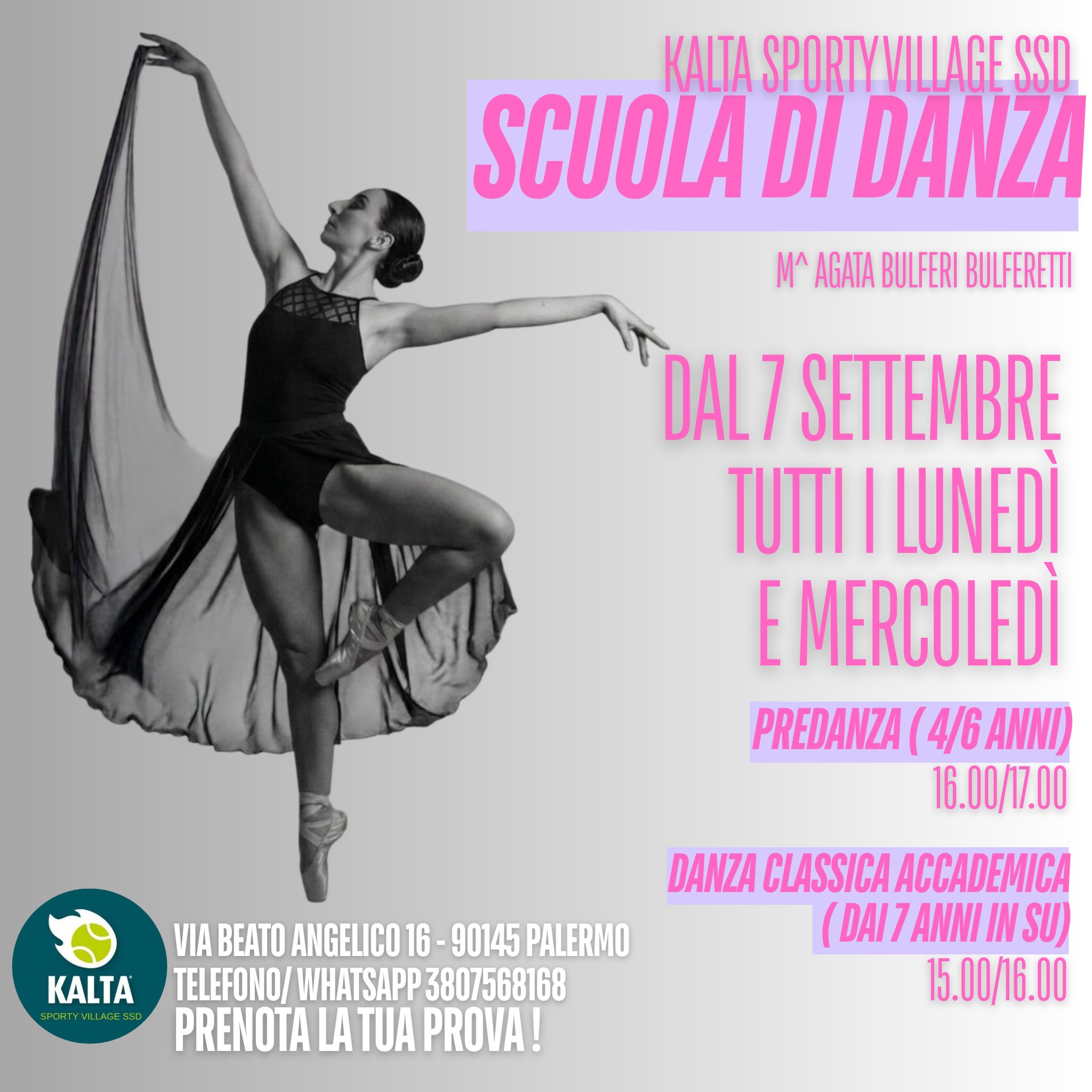 Scuola di Danza al Kalta Sporty Village SSD — evento-culturale — Via Beato Angelico 16