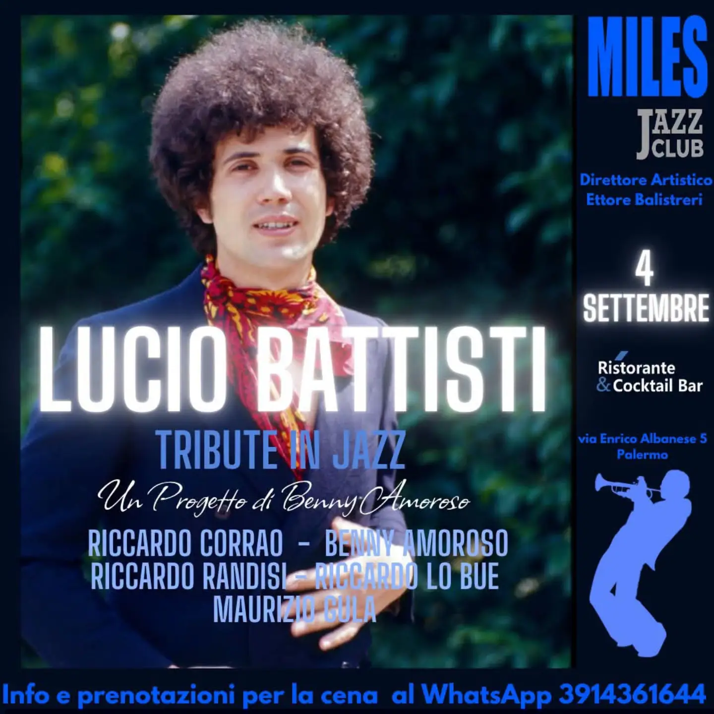 Lucio Battisti Project in Jazz Tribute — musica — Miles Davis Jazz Club