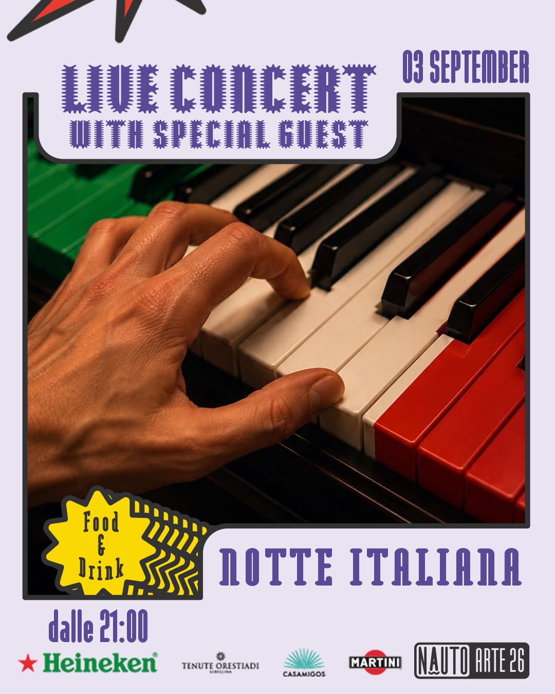 Live Concert Notte Italiana with Special Guest — musica — NAUTOARTE26