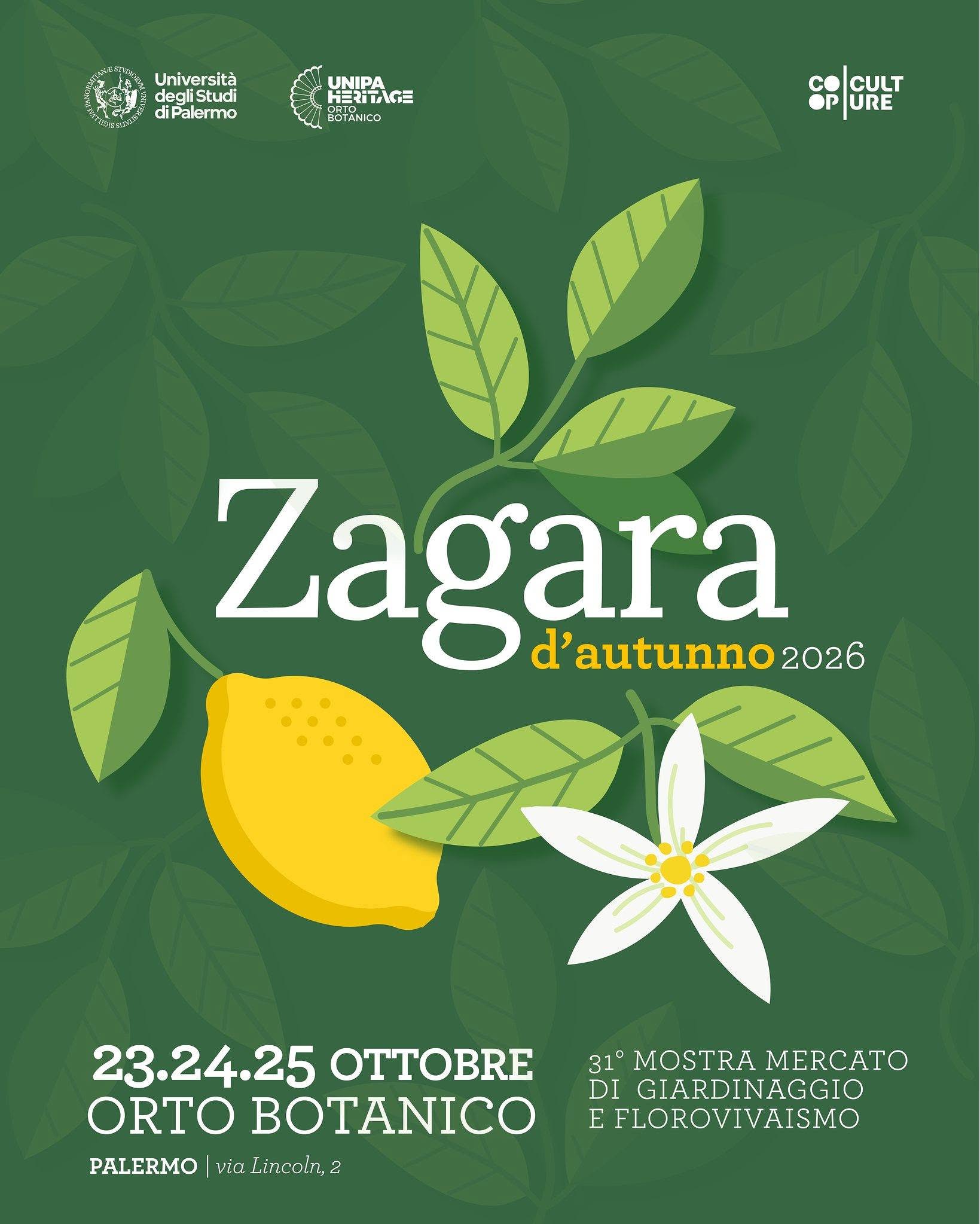 Zagara d'autunno 2026 — fiera — Orto Botanico di Palermo