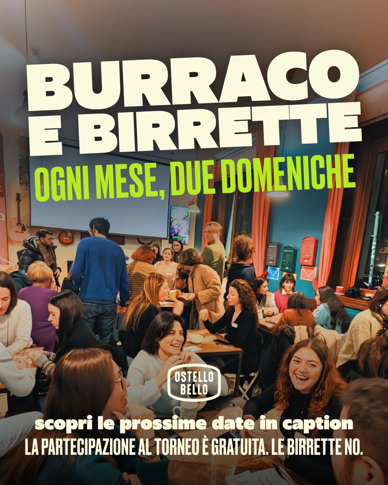 BURRACO E BIRRETTE — evento-culturale — Ostello Bello Palermo