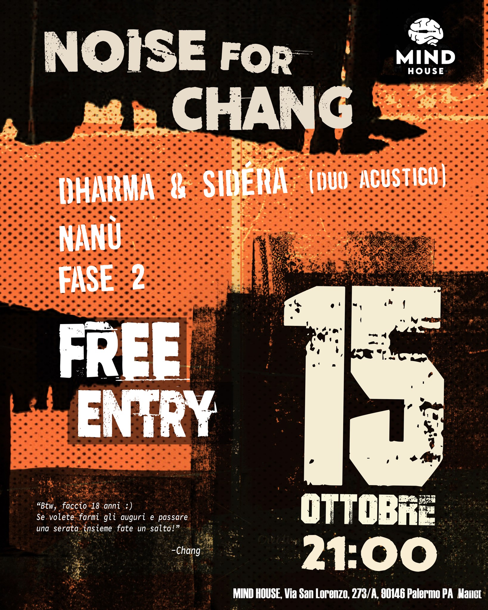 Concerto per il diciottesimo di Chang — musica — MIND HOUSE