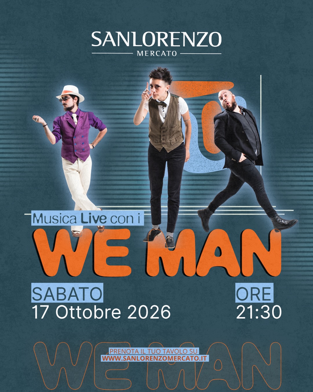Serata speciale sabato 17 ottobre 2026 — musica — Sanlorenzo Mercato