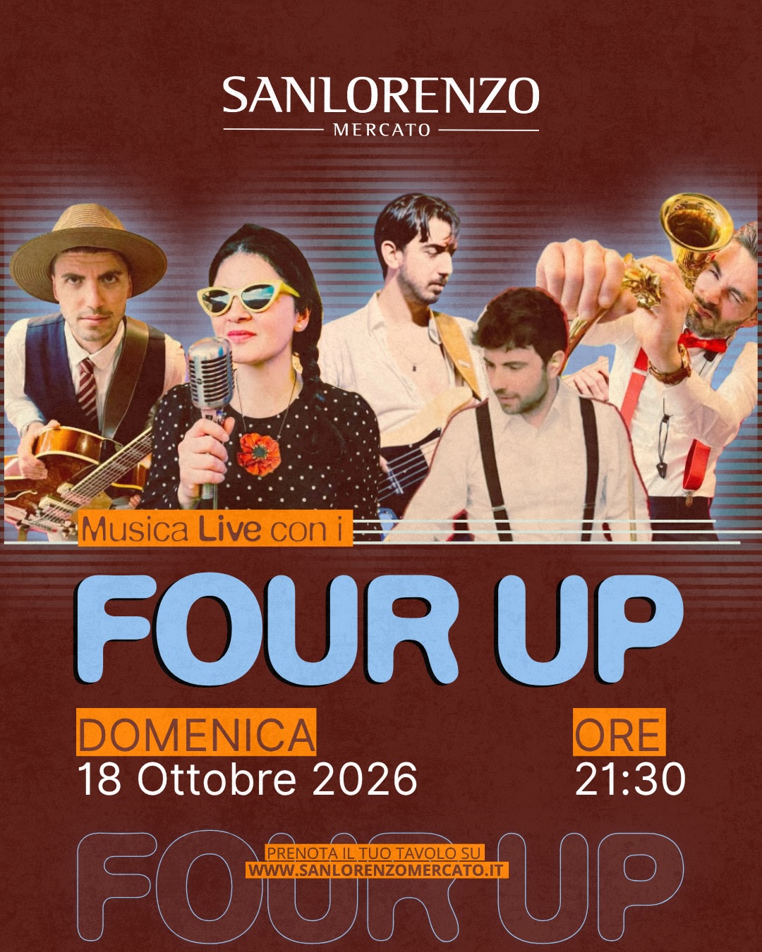 Evento domenica 18 ottobre 2026 — musica — Sanlorenzo Mercato