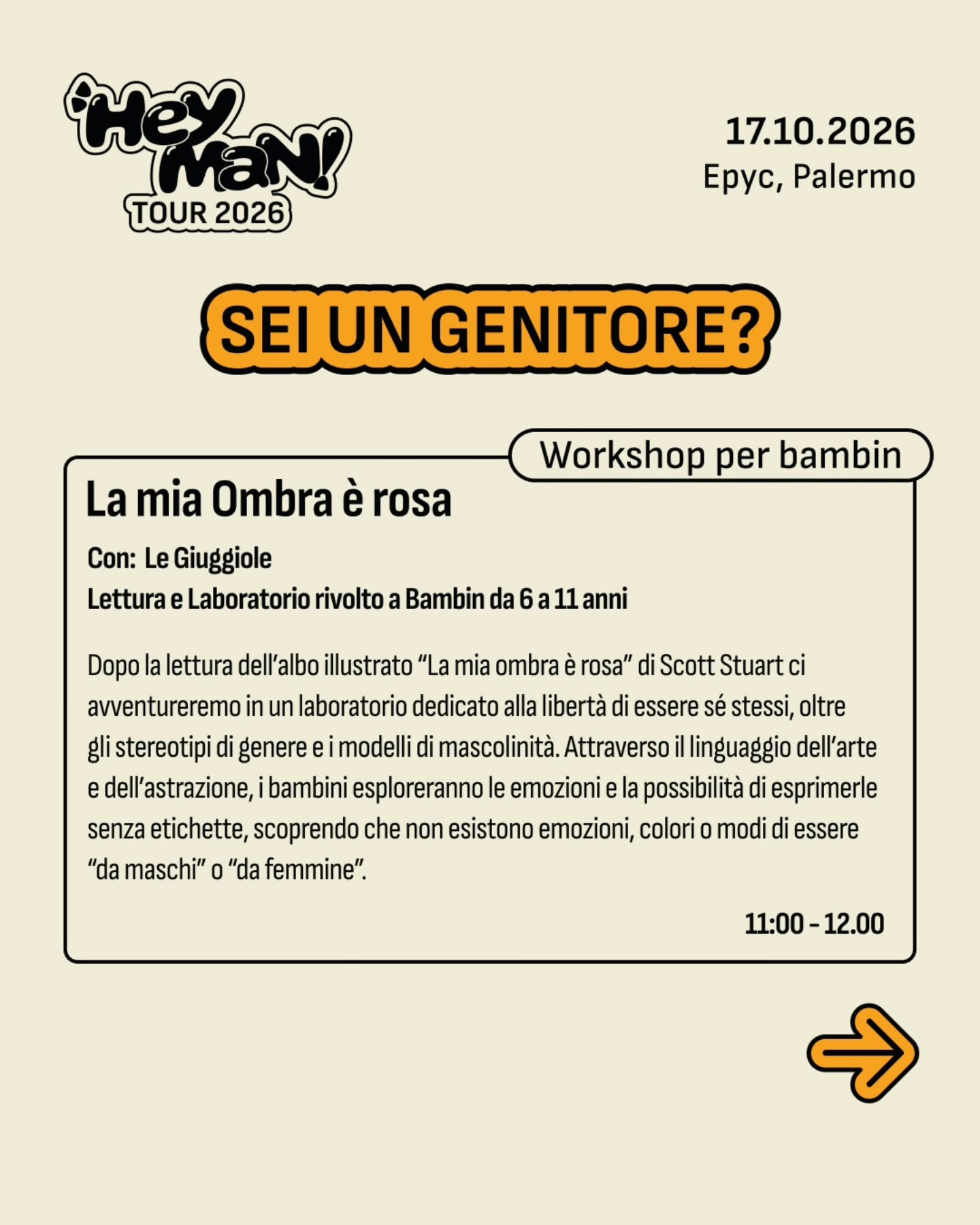 La mia Ombra è rosa - Lettura e Laboratorio per Bambini — corso — CUS PALERMO