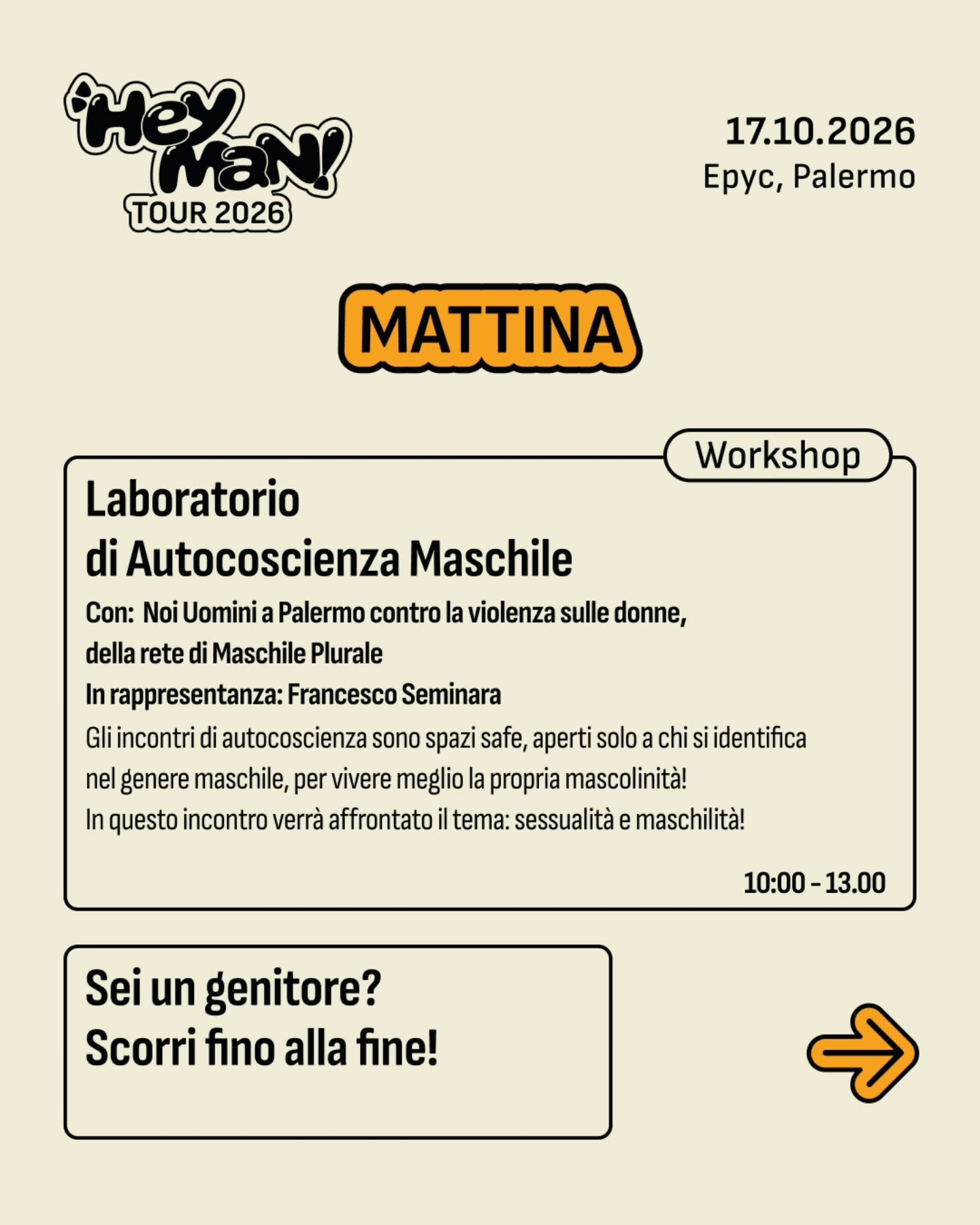 Laboratorio di Autocoscienza Maschile — musica — CUS PALERMO
