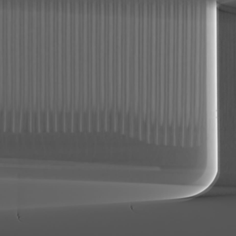 The same side view with advanced denoising