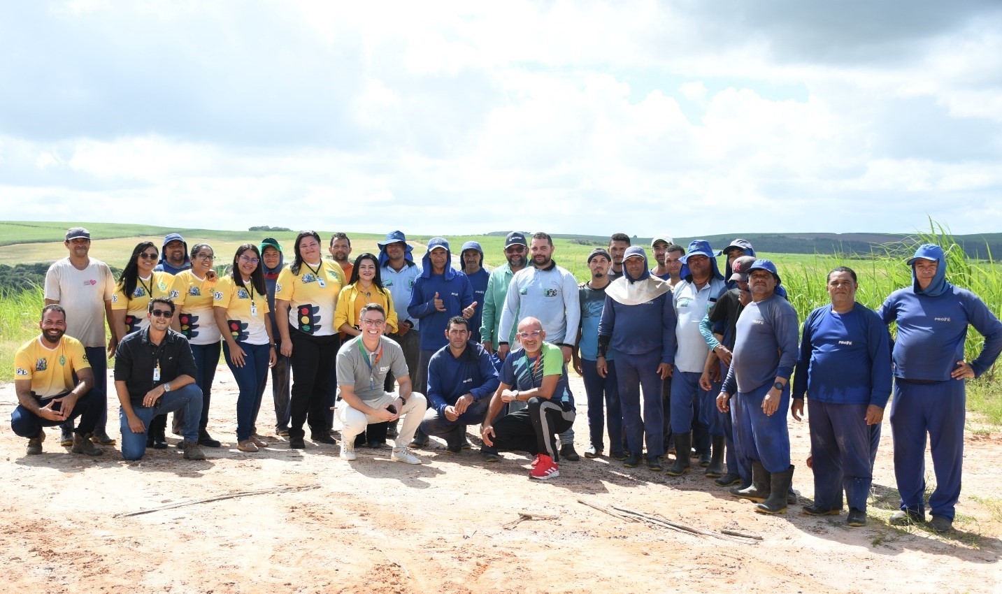 Equipa a trabalhar na colheita