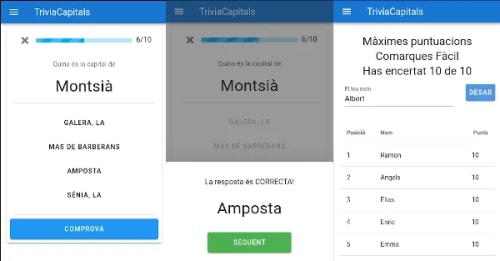 TriviaCapitals - Joc de Quiz de Capitals