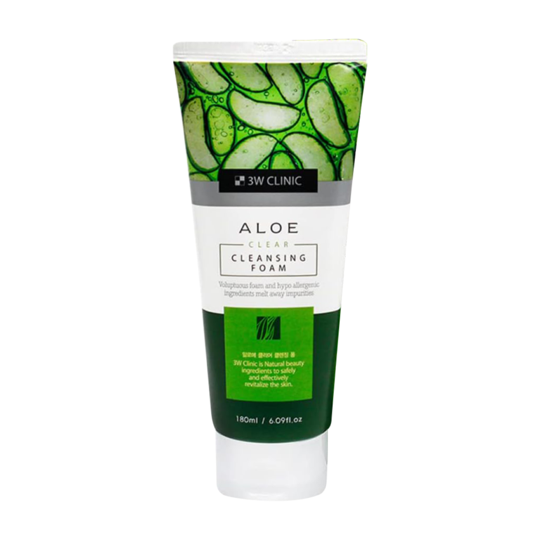 3W Clinic Aloe Clear Cleansing Foam 180ml 2