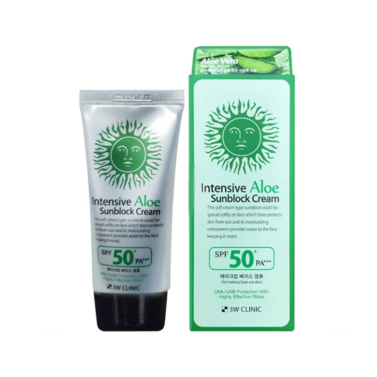 3W Clinic Intensive Aloe Sunblock Cream SPF 50+ PA+++ 70ml 2