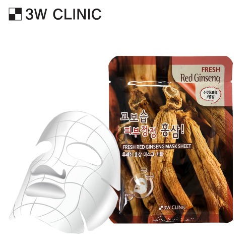 3W CLINIC FRESH RED GINSENG MASK SHEET 23ml 