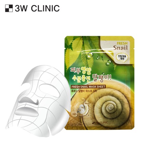 3W CLINIC FRESH SNAIL MASK SHEET 23ml