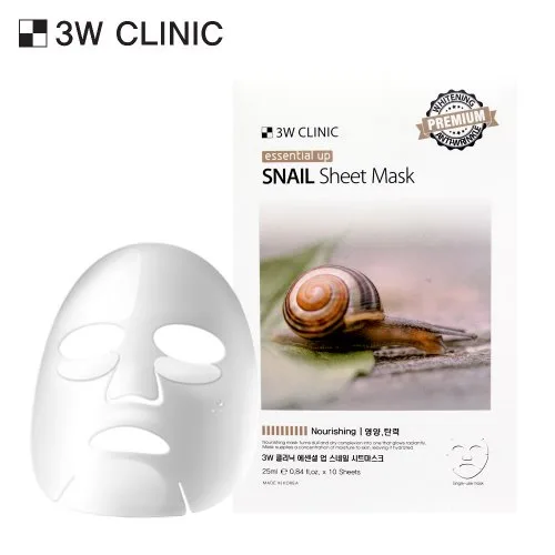 3W Clinic Essential Up Snail Sheet Mask 25ml