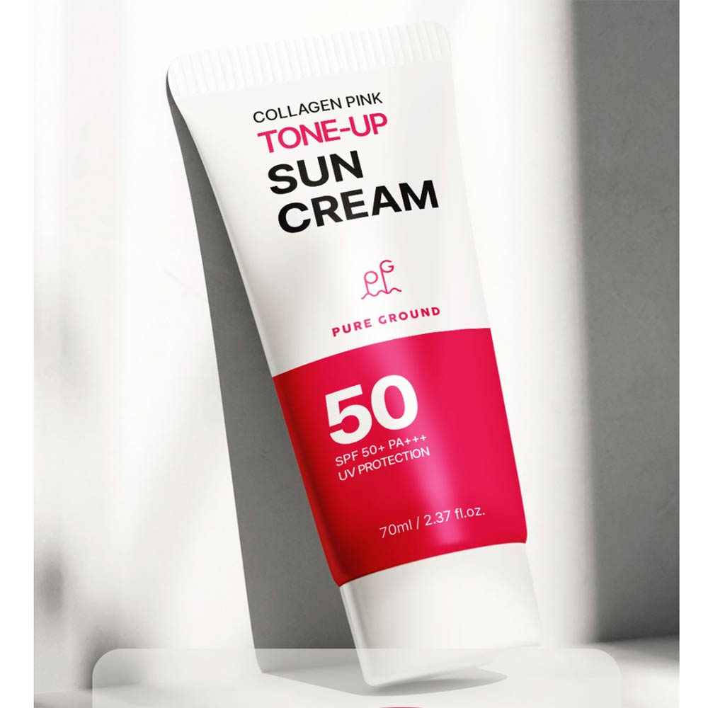 Pure Ground Collagen Pink Tone Up Sun Cream Spf 50+ Pa+++ 70ml 2