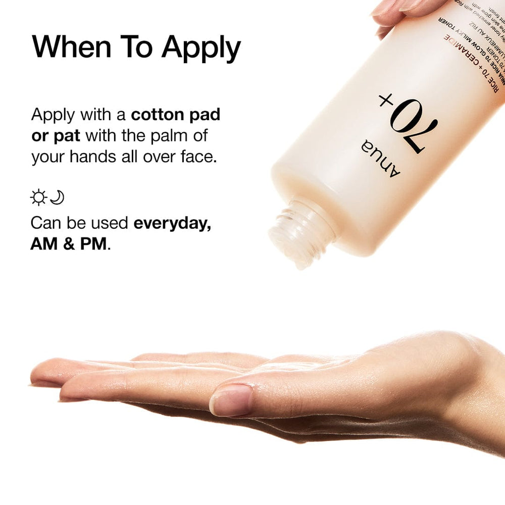 Anua Rice 70+ Glow Milky Toner 250ml 4