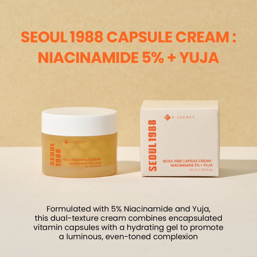 KSECRET - SEOUL 1988 Capsule Cream : Niacinamide 5% + Yuja 50ml 2