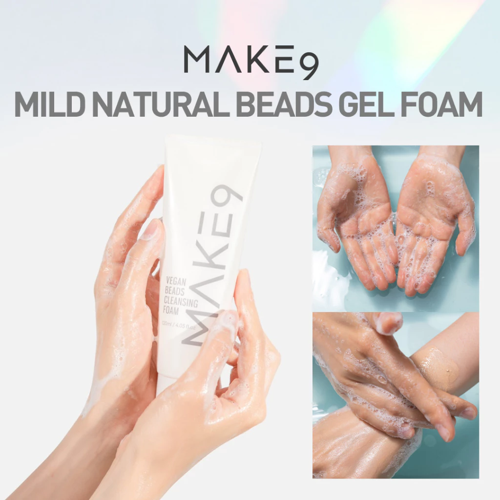 MAKE9 Vegan Beads Cleansing Foam 120ml 2