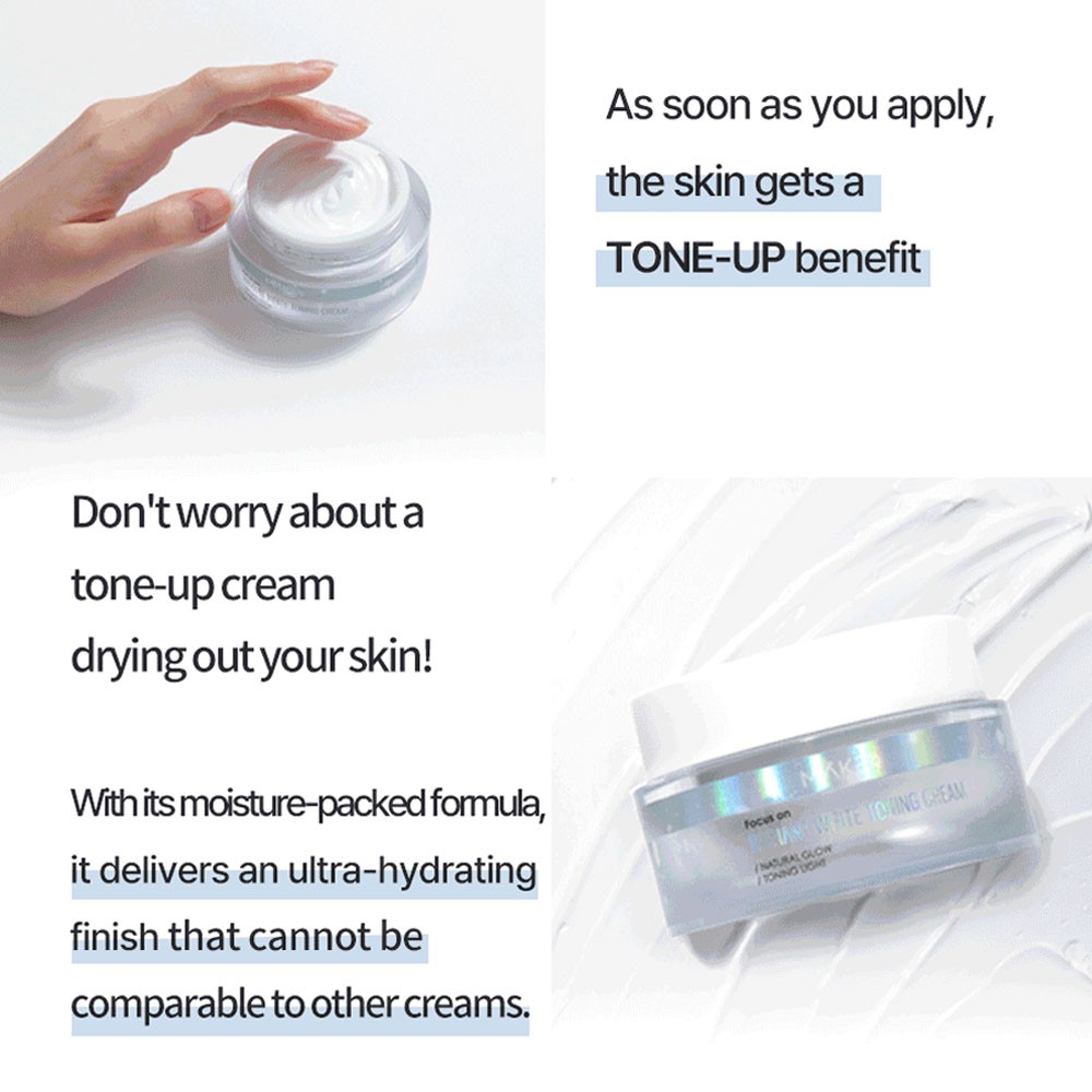 MAKE9 Radiant White Toning Cream 50g 3
