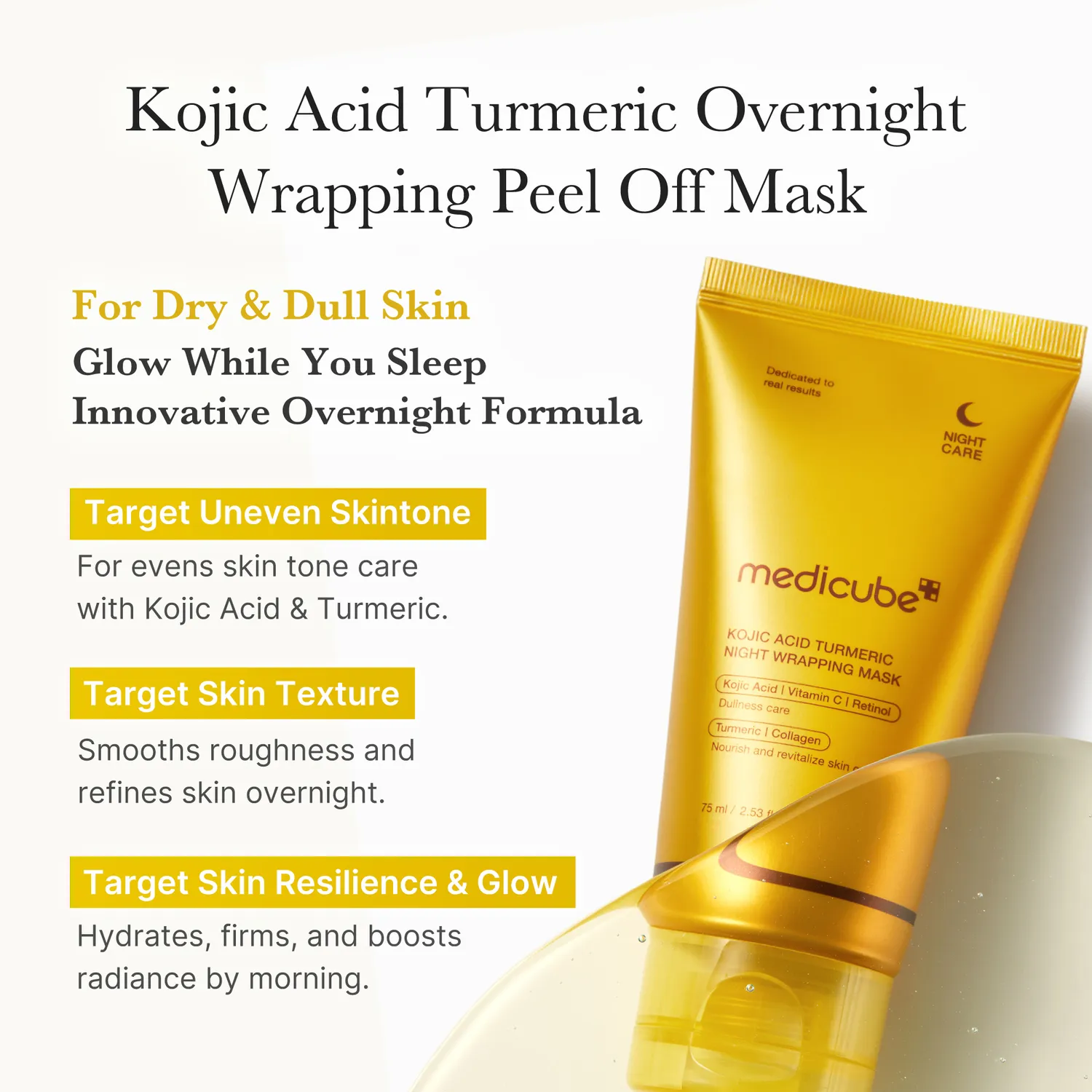 medicube - Kojic Acid Turmeric Night Wrapping Mask 75ml 2