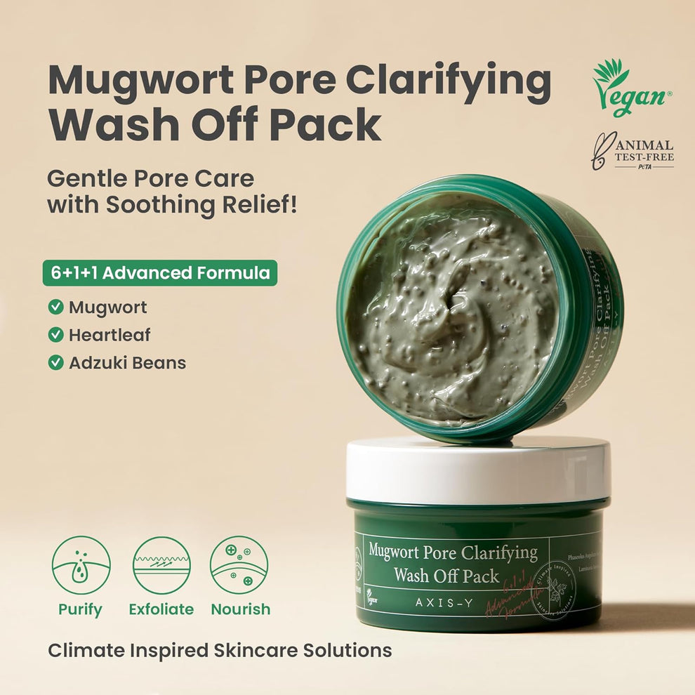 AXIS - Y - Mugwort Pore Clarifying Wash Off Pack 100ml 4