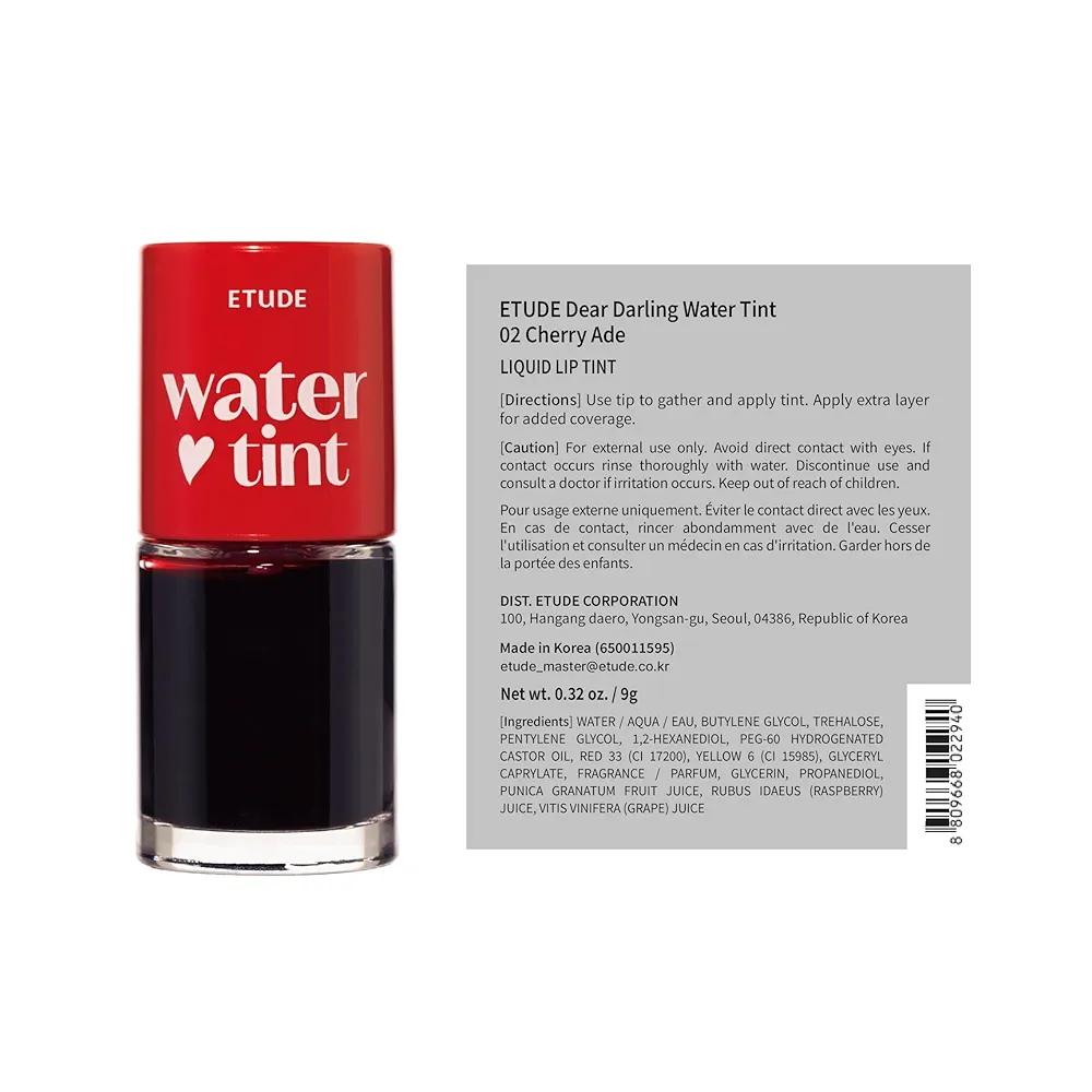 ETUDE Dear Darling Water Tint #02 Cherry Ade 9g 5