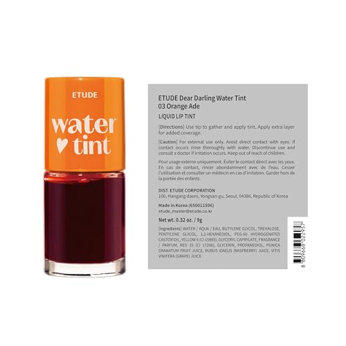 ETUDE Dear Darling Water Tint #03 Orange Ade 9g 4