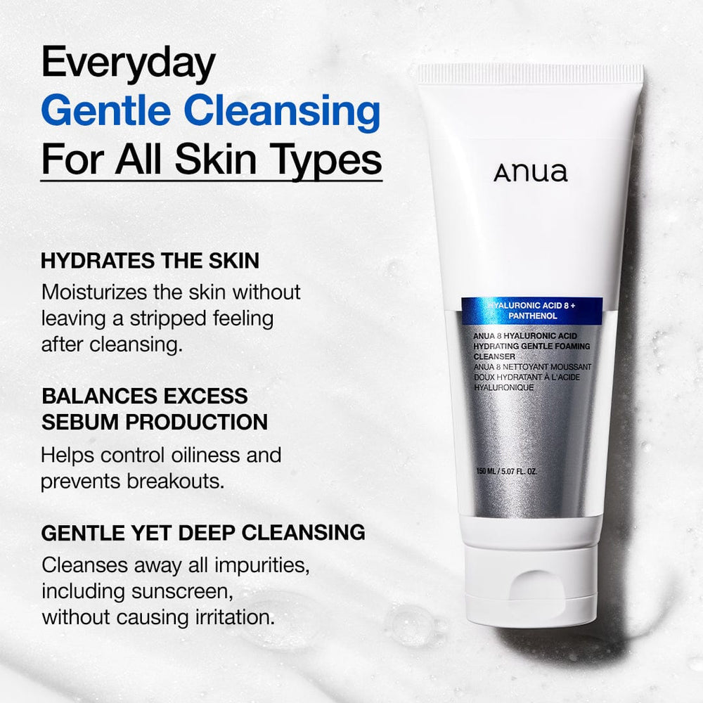 Anua - 8 Hyaluronic Acid Hydrating Gentle Foaming Cleanser 150ml 3