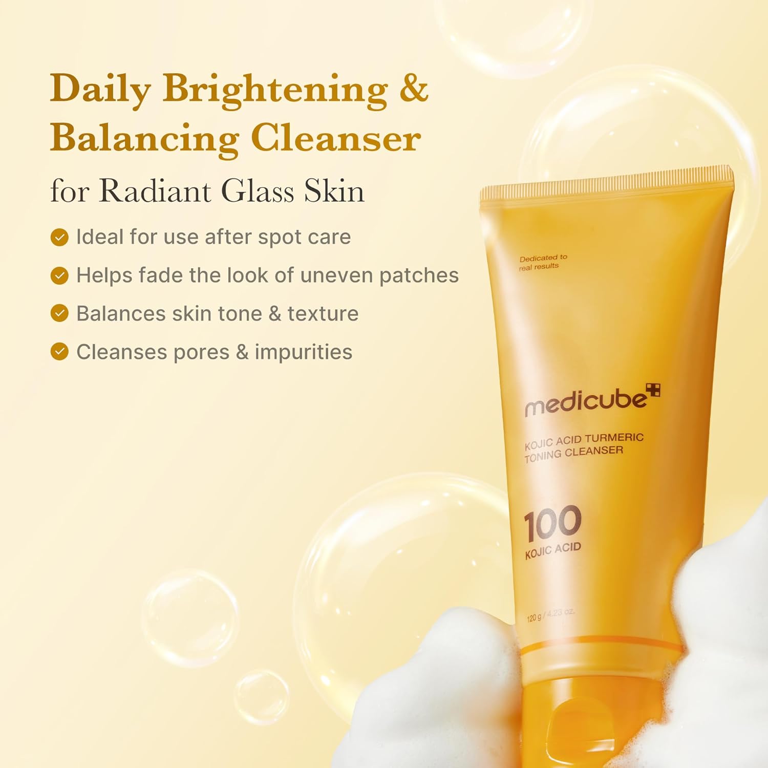 medicube - Kojic Acid Turmeric Toning Cleanser 120g 2