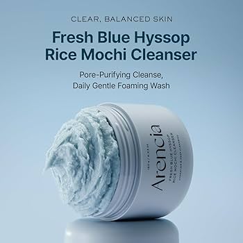 Arencia - Fresh Blue Hyssop Rice Mochi Cleanser 120g 2