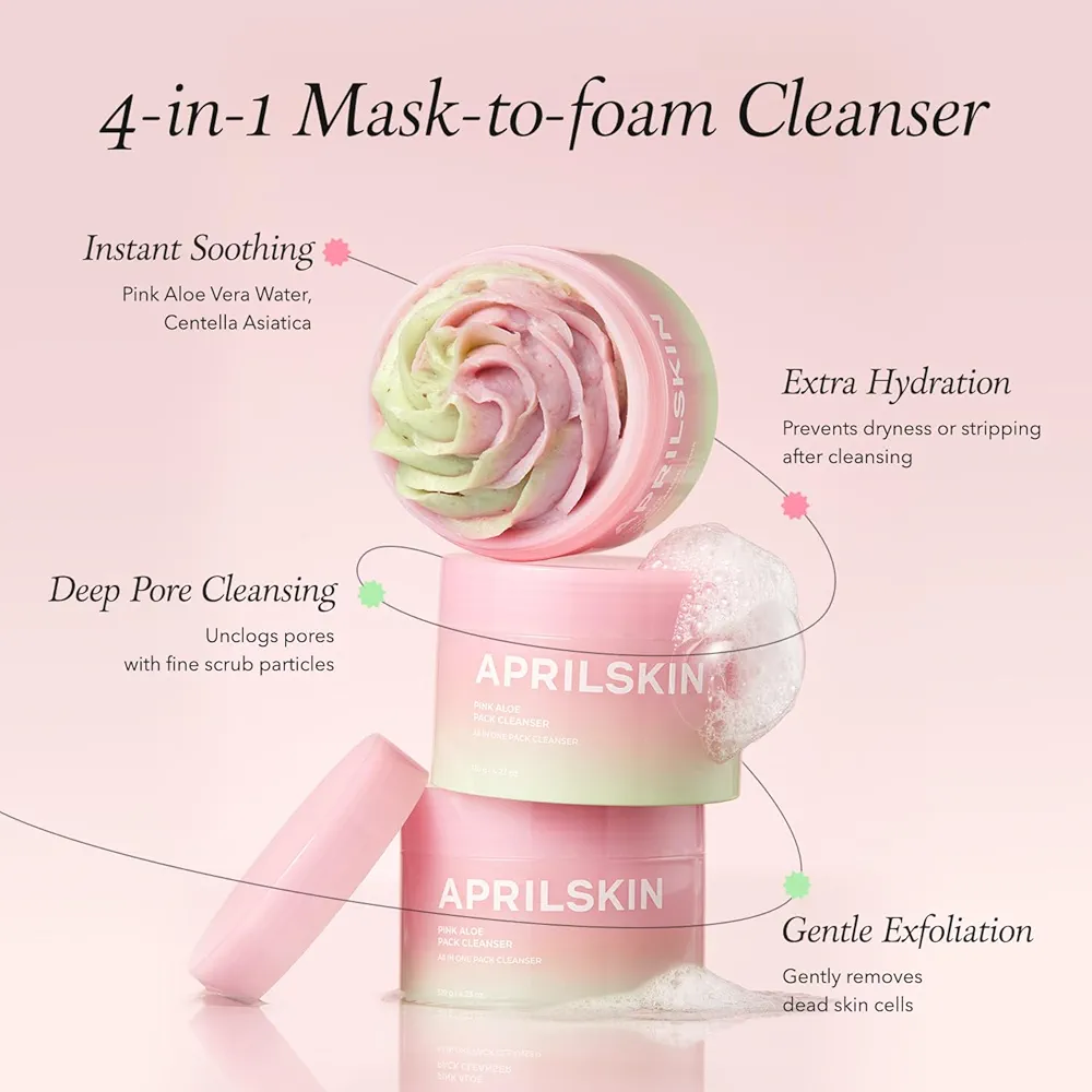 APRILSKIN - Pink Aloe Pack Cleanser 120g 6