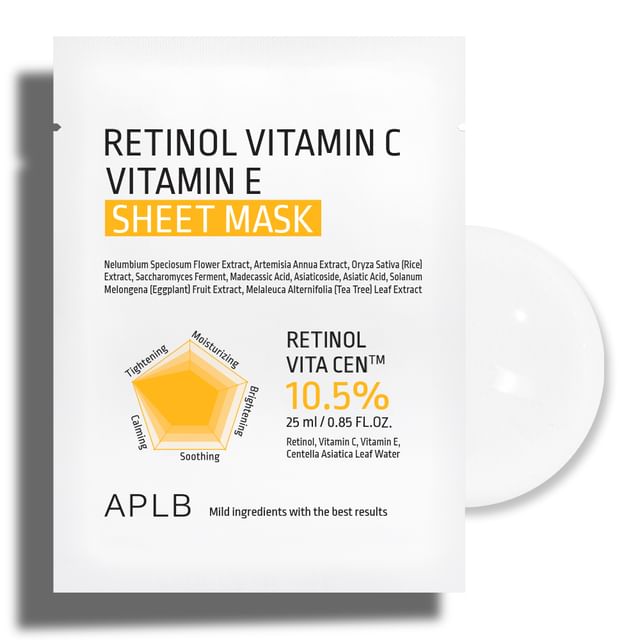 APLB - Retinol Vitamin C Vitamin E Sheet Mask 25ml 