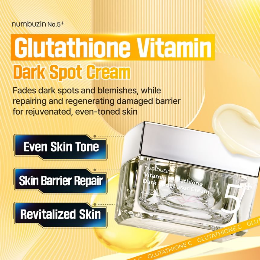numbuzin - No. 5 Vitamin Glutathione Dark Spot Laser Cream 50ml  2