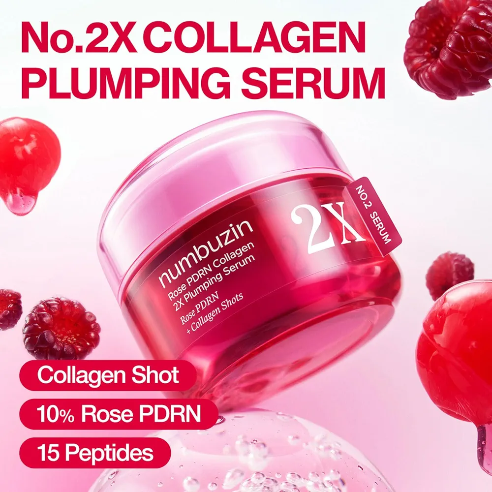 numbuzin - No.2 Rose PDRN Collagen 2X Plumping Serum 30ml  2
