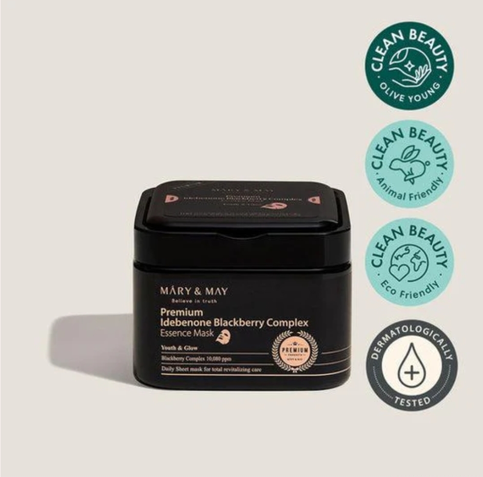Mary&May - Premium Idebenone Blackberry Complex Essence Mask 20 sheets