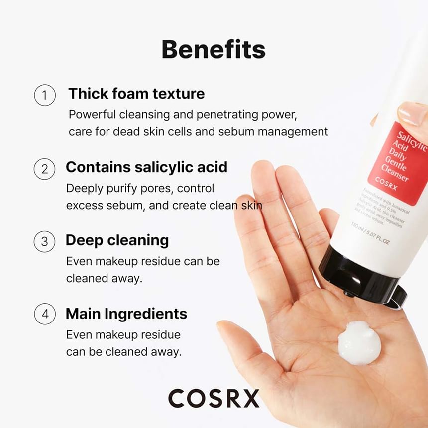 COSRX - Salicylic Acid Daily Gentle Cleanser 150ml 3