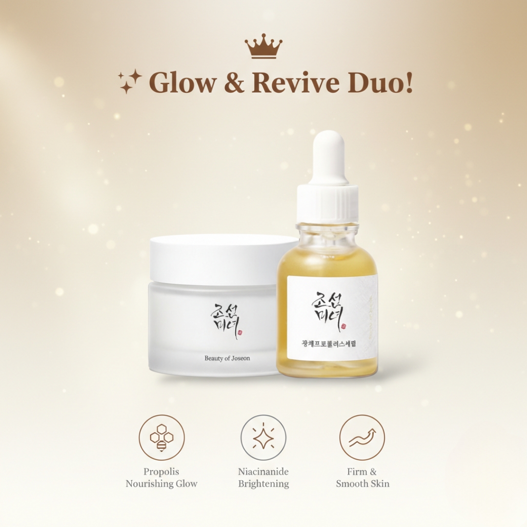 Beauty of Joseon Glow Serum : Propolis+Niacinamide 30ml + Beauty of Joseon Dynasty Cream 50g Combo 