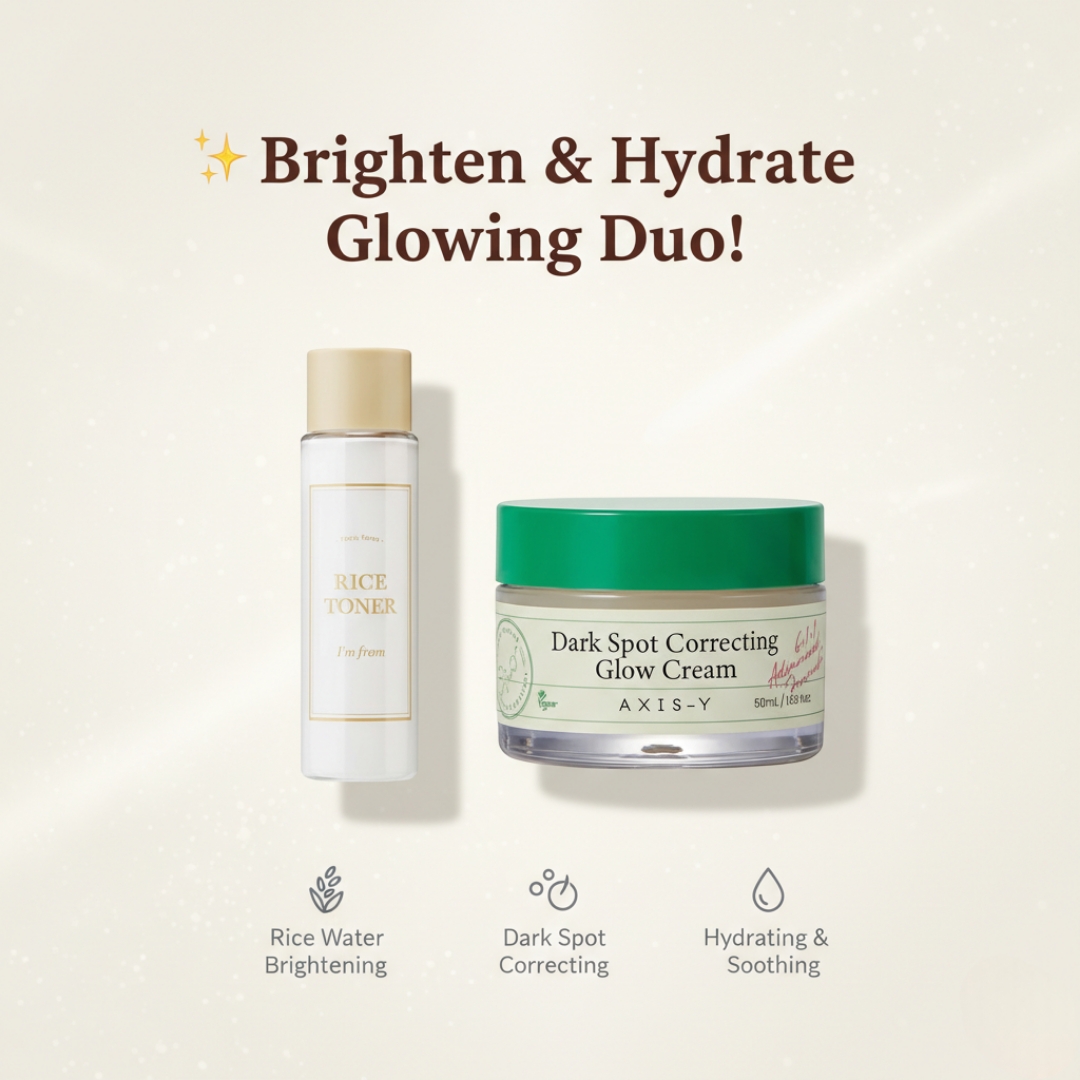 I'm from Rice Toner Mini 30ml + Axis-Y Dark Spot Correcting Glow Cream 50ml Combo 