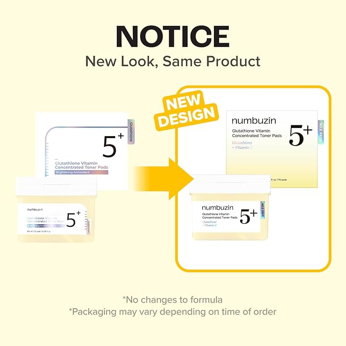 numbuzin - No.5+ Glutathione Vitamin-Niacinamide Concentrated Pad (70 Pads) 2