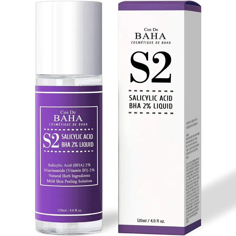 Cos De BAHA - Salicylic Acid BHA 2% Liquid with Niacinamide 2% 120ml (S2)