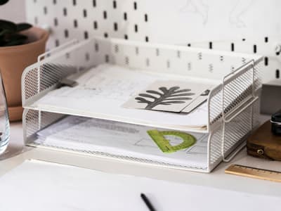 Letter Tray Desk (White)