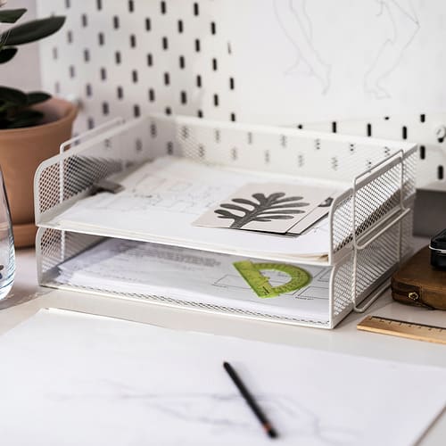 Letter Tray Desk (White)